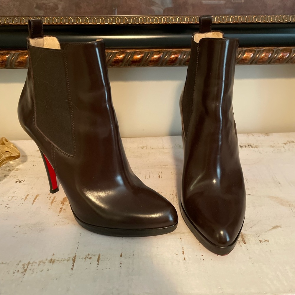 Gently worn Christian Louboutin Brown Booties!! ❤️